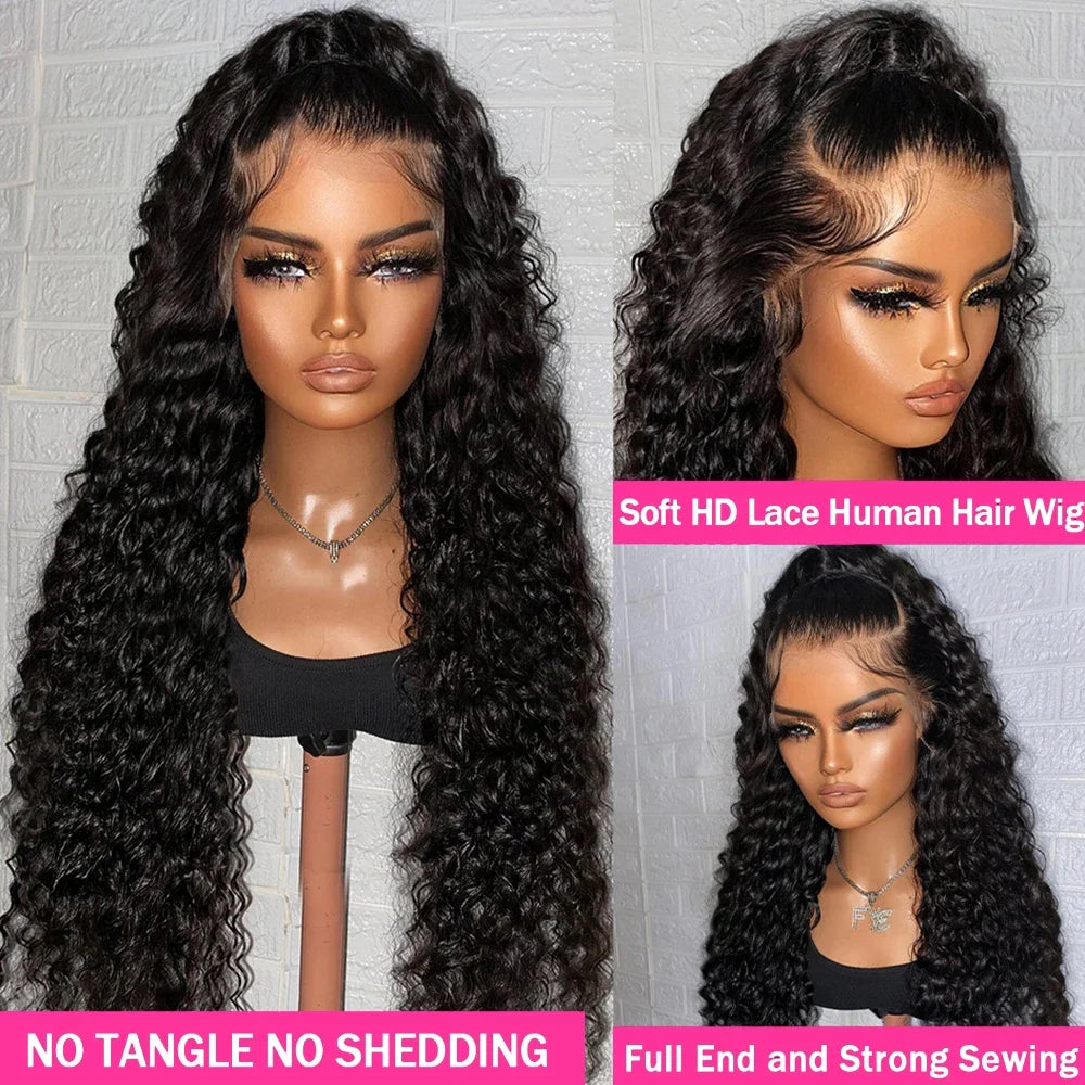 Deep Wave Frontal Wig: Human Hair