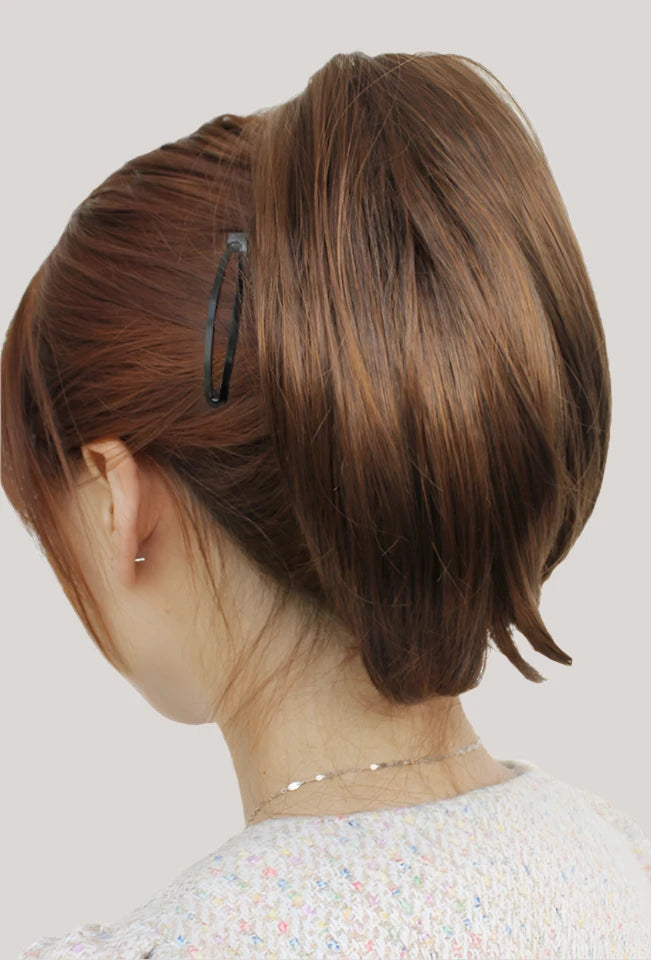 Short Straight Claw Clip In Ponytail