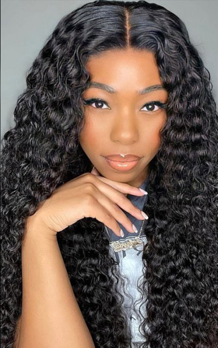 Water Wave Wear and Go Glueless Lace Wig: Peruvian Human Hair