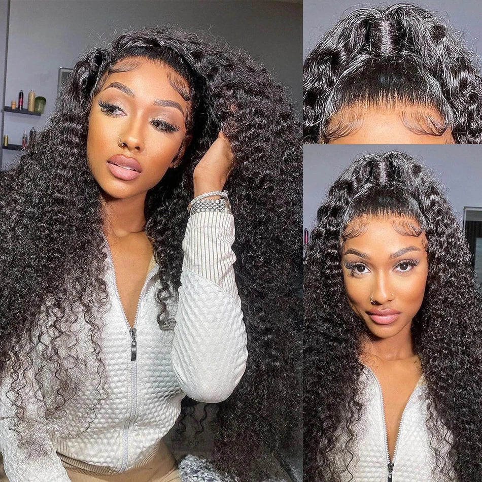 "Pretty Gal" Glueless Deep Wave Lace Frontal Wig