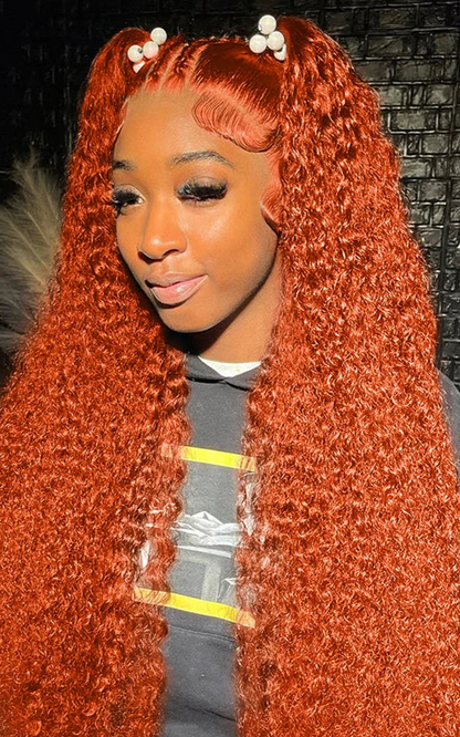 Sweet Ginger Deep Wave Human Hair Wig