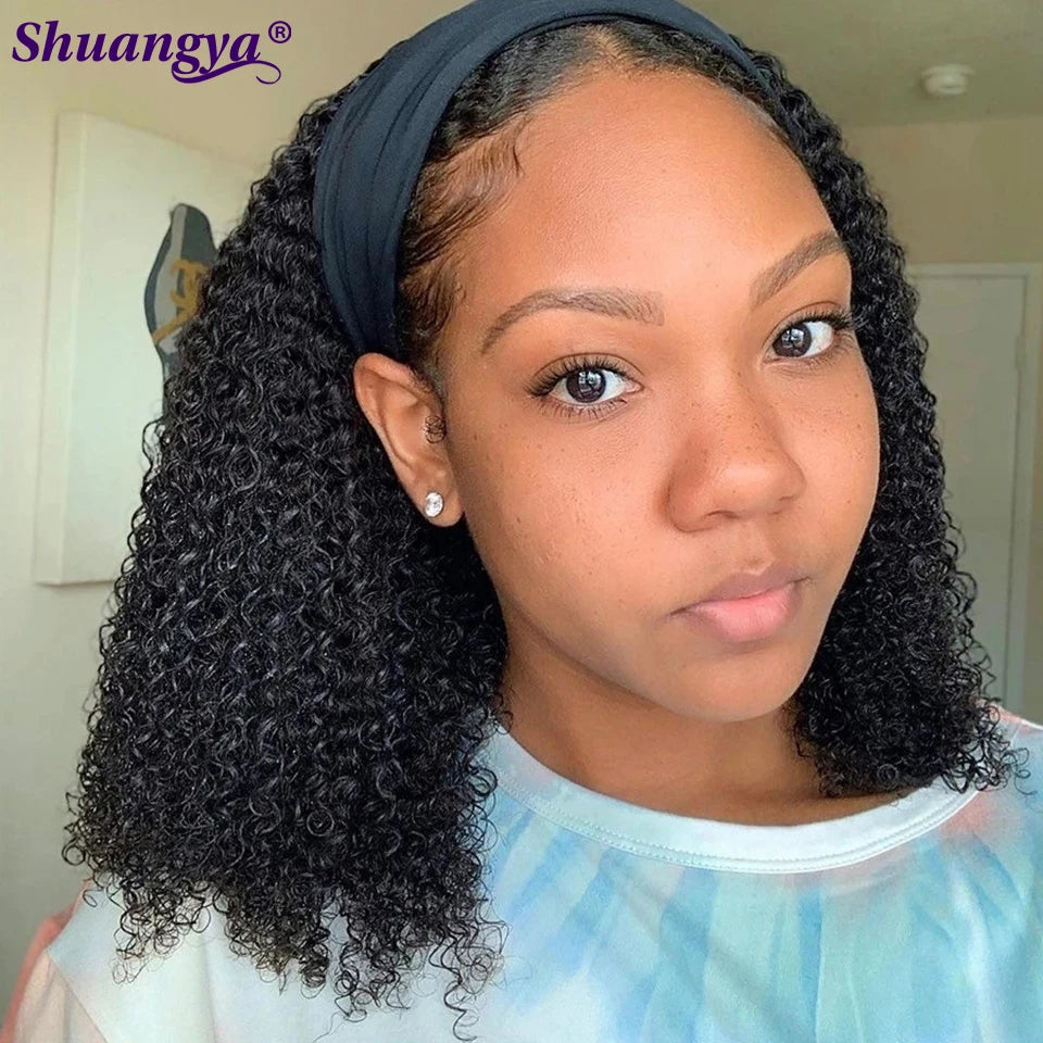 Shuangya! Human Hair Headband Wig