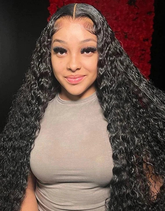 "Pretty Gal" Glueless Deep Wave Lace Frontal Wig