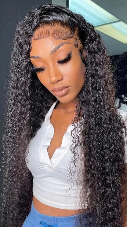 Deep Wave Transparent Lace Frontal Human Hair Wig