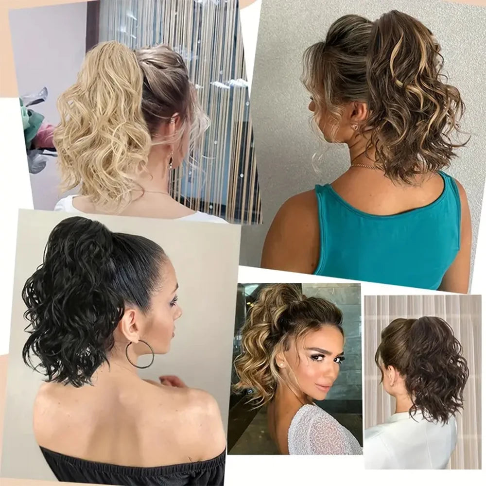 Clip In Ponytail: Short & Curly